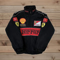 Chaqueta Ferrari F1 Negra – Racing Bordada